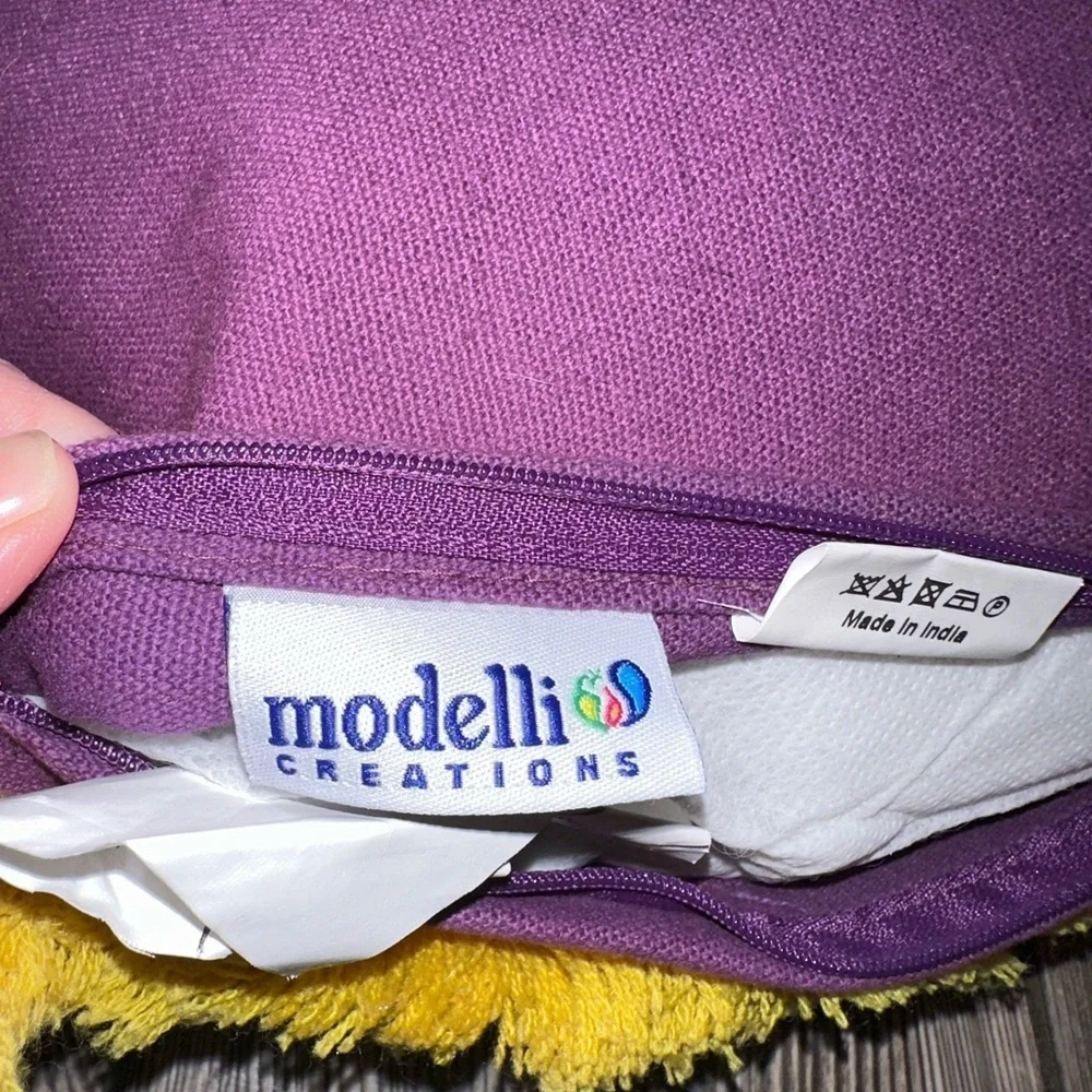 Modelli Bohemian Embroidered Floral Fringe Pillow
